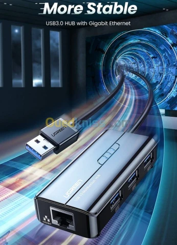 USB 3.0 vers RJ45 HUB - Ugreen