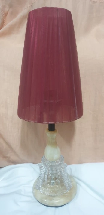 Lampe marbre et verre tres bon etat