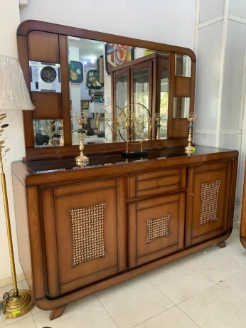 BAHUT AVEC MIRROIR EN BOIS HETRE