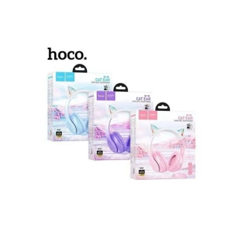 Casque Sans Fil Bluetooth Hoco Rgb Cat Ear Multi-Couleurs