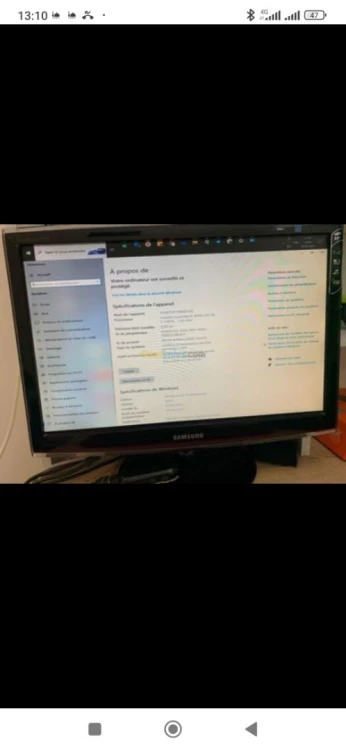 Écran Samsung avec adaptateur DVI TO HDMI
