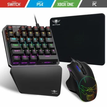 Pack Clavier Mécanique Single Hand & Souris Pour Ps4 Xbox One Pc Xpert-G700 Spirit Of Gamer