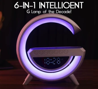 G lampe, baffle+veilleuse LED+horloge+blutooth