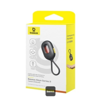BASEUS HEYO CAMERA DETECTOR SERIE II - 3D SENSOR - LIGHTNING - ALARM MODE - ANTI-VOL -PORTABLE -NOIR