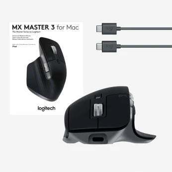Logitech MX Master 3 for Mac - Souris sans fil - ultra-rapide 4000 PPP- USB-C - Bluetooth