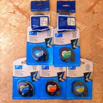 Ruban pour etiquetteuse DYMO letratag 12MM*4M PLASTIC
