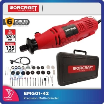 Mini Meuleuse Droite 135W 40Pcs WORCRAFT EMG01-42