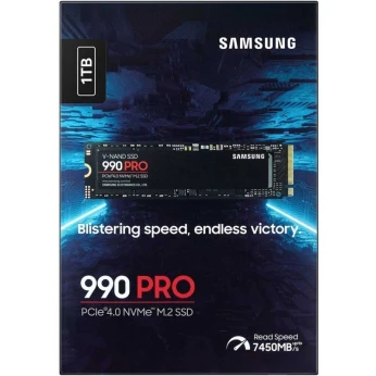 Samsung 990 PRO MZ-V9P1T0BW - SSD - 1 To - PCIe 4.0 x4 (NVMe) 7450MB/S