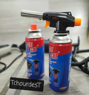 Tête chalumeau + 2 bouteilles شاليموا + زوج قرع غاز