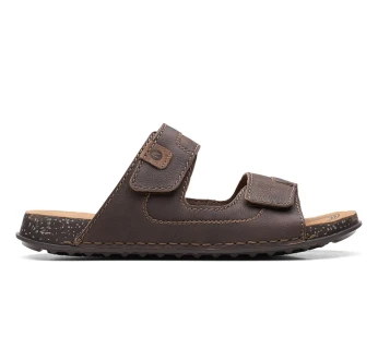 CLARKS Crestview Easy Dark Brown Lea