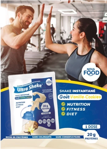 UltraShake poudre pour boisson instantanée gout Vanille-Cookies
