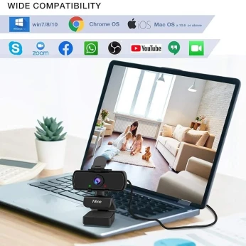 FIFINE K420 Webcam Full HD 1440p (2k) avec Microphone web cam , camera pc