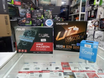 BUNDLE I3 12100F + CARTE MERE GIGABYTE H610M + CARTE GRAPHIQUE ASUS RX 6400 4GO