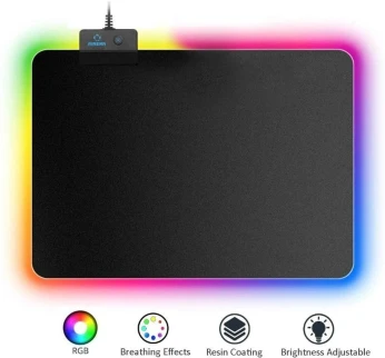 TAPIS DE SOURIS GAMING GMS-WT-5 LUMINEUX RGB