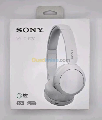 SONY WH-CH520 - CASQUE SANS FIL - BLUETOOTH - COMMANDES & MICRO - USB-C - NOIR & WHITE & BLEU