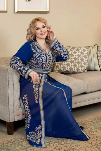قفطان صنع مصري قماش فولار 