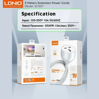 CABLE Ralenge Electrique 5M 10A 2500W LDNIO SC1017