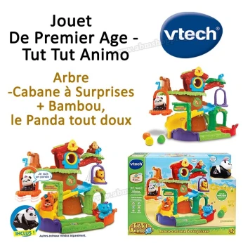 Tut Tut Animo Arbre Cabane à surprises + Bambou le panda tout doux _ Vtech