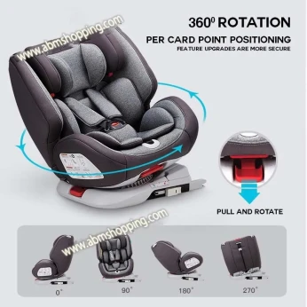 Siège auto pour bébé 0-36 kg Pivotant 360 isofix Coxi