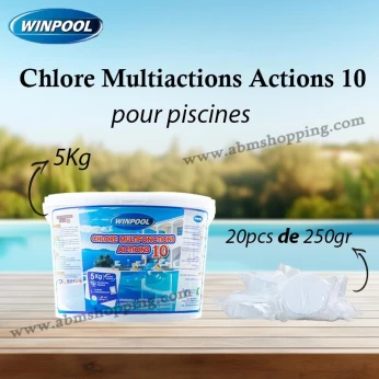 Chlore Multiactions Actions 10 de 5Kg | WINPOOL (F)