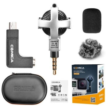 Comica CVM-VG05 Microphone stéréo professionnel en forme de boule pour GoPro