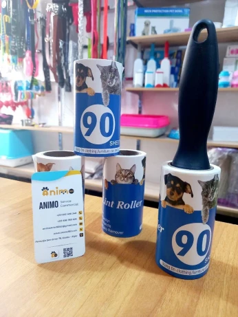 Rouleau Adhésif Vêtement Poils Animaux avec 3 recharge