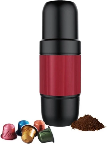 Mini Machine A Café Poudre Et Capsule , Portable Espresso A Batterie Rechargeable 80mL 2000mAh