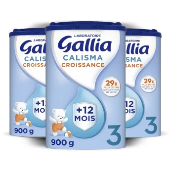 ثلاثة علب حليب اطفال Gallia 3age