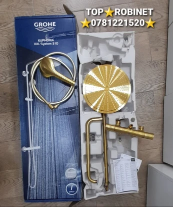 Colonne de douche doré grohe