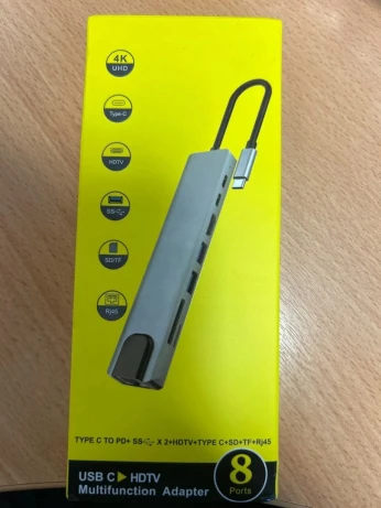 Hub usb c 8 in 1 with RJ45