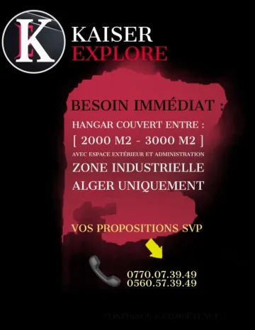 Cherche __cpLocation Hangar Alger Birtouta