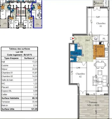 Vente Appartement F3 Béjaïa Bejaia