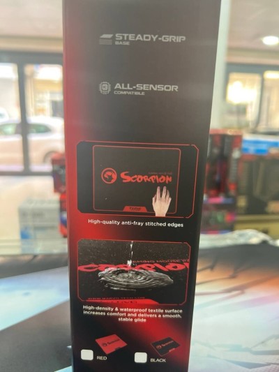 Tapis souris MARVO Scorpion G18 Black Large size: 450 x 350 x 4 mm (Im)