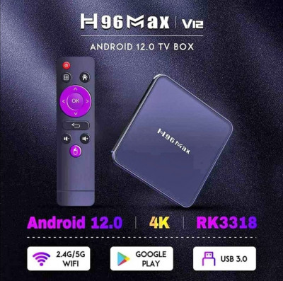 H96 Max V11 Android 11 64Go 4Go Ram avec Abonnement IPTV 12 Mois