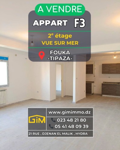 بيع شقة 3 غرف تيبازة فوكة