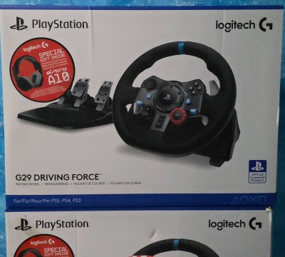 Logitech G29 Driving + Casque Cadeau -  Volant de Course - Volant Logitech - PS5 PC PS