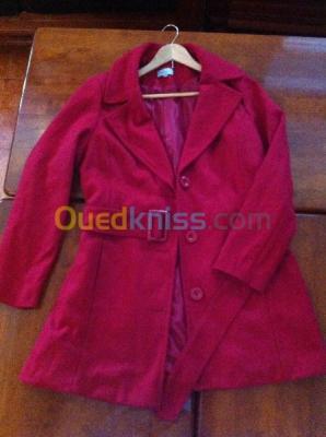 وهران-الجزائر-معطف-و-جاكيت-veste-cachemire-couleur-rouge