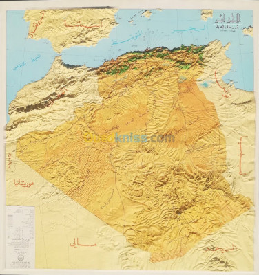 طباعة-و-نشر-carte-mural-geographique-dalgerie-relief-3d-القبة-الجزائر