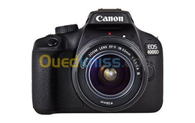 Canon EOS 4000D Reflex Numérique 18 MP - Ecran 2.7" - Vidéo HD - Wi-Fi - Objectif 18-55mm 