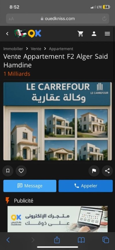 Location Villa Alger Baba hassen