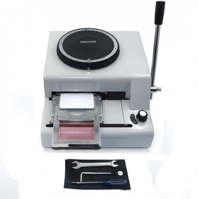 Machine d'estampage manuelle à 72 caractères, imprimante de Code de gaufrage PVC/ID/carte de crédit