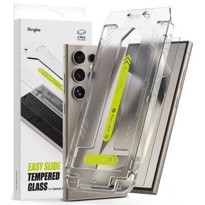 incassable Ringke Easy Slide 2-pack tempered glass for Samsung Galaxy S24 Ultra