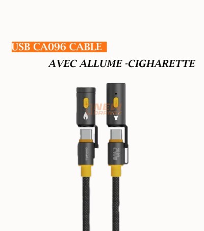 Câble USB CA096 avec fonction Allume Cigare