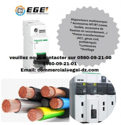 أدوات-مهنية-disjoncteur-cable-electrique-armoire-الرويبة-الجزائر