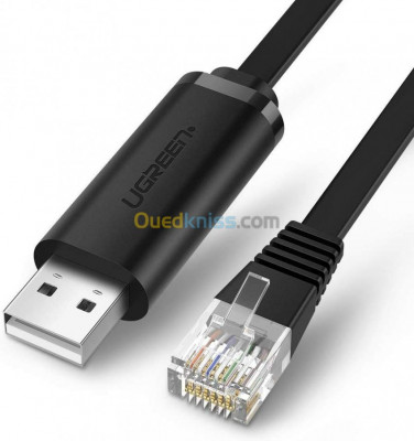 Câble de console ► UGREEN ► convertisseur USB vers RJ45 ► adaptateur série RS232 pour routeur Cisco 