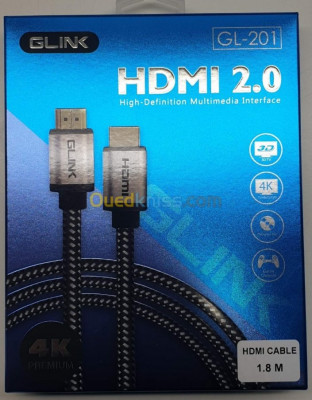 GLINK Cable HDMI 2.0 4K 60Hz UltraHD Premium 18Gbp