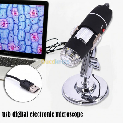 Microscope numérique USB 1600x caméra Endoscope 8 LED loupe avec support