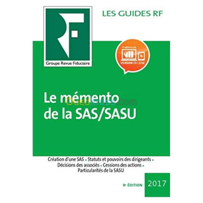 Le mémento de la SAS/SASU - Juridique, fiscal et social