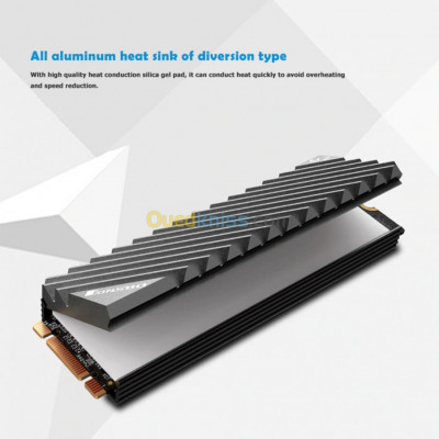 Dissipateur thermique pour M.2 SSD 2280 en alliage d'aluminium PCI-e PC