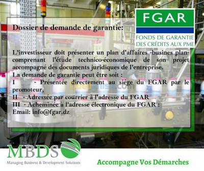 Dossier de demande de garantie-FGAR